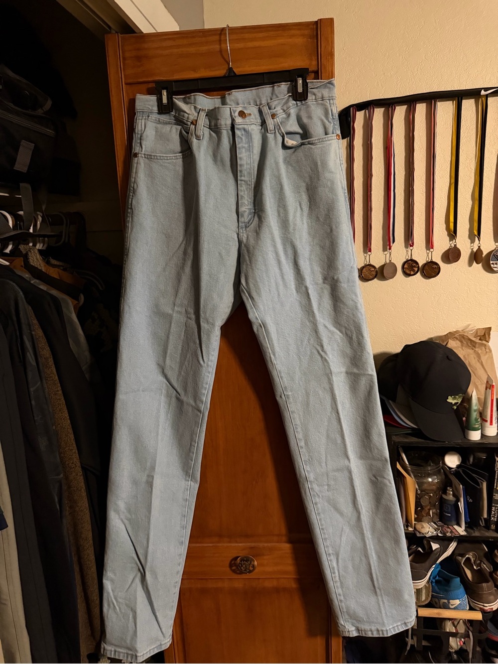 Wrangler Light Blue Straight Leg Men’s Jeans